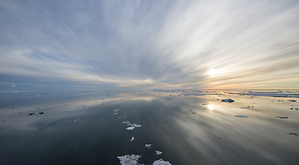 Image showing Sunset in Greenland