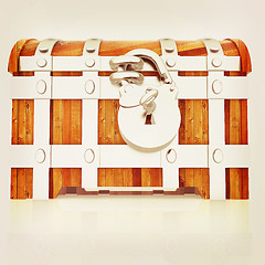 Image showing The chest. 3D illustration. Vintage style.