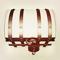 Image showing The chest. 3D illustration. Vintage style.