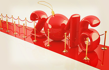 Image showing Happy new 2016 year on New Year\'s path to the success. 3D illust