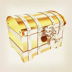 Image showing The chest. 3D illustration. Vintage style.