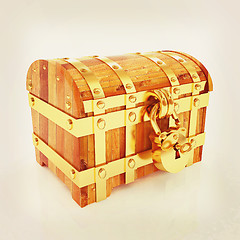 Image showing The chest. 3D illustration. Vintage style.