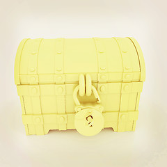 Image showing The chest. 3D illustration. Vintage style.