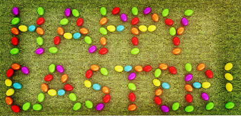 Image showing Easter eggs as a \