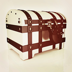 Image showing The chest. 3D illustration. Vintage style.