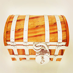 Image showing The chest. 3D illustration. Vintage style.