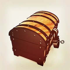 Image showing The chest. 3D illustration. Vintage style.