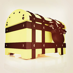 Image showing The chest. 3D illustration. Vintage style.