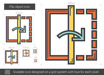 Image showing Flip object line icon.