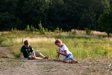 Image showing Evening walk