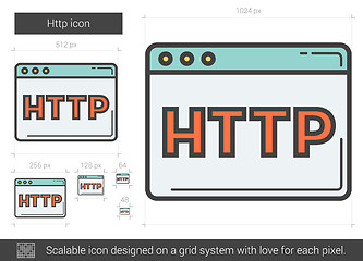 Image showing Http line icon.