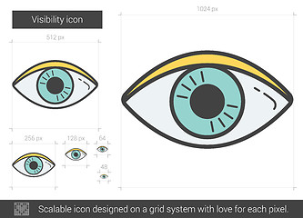 Image showing Visibility line icon.