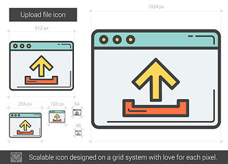 Image showing Upload file line icon.