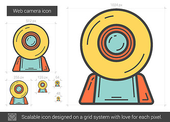 Image showing Web camera line icon.