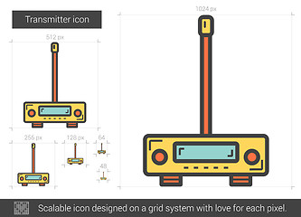 Image showing Transmitter line icon.