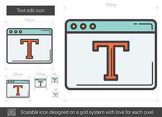 Image showing Text edit line icon.