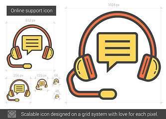 Image showing Online support line icon.