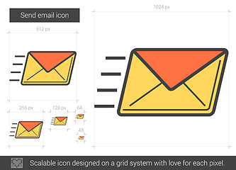 Image showing Send email line icon.