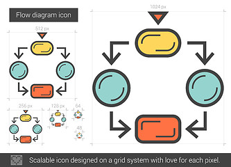 Image showing Flow diagram line icon.