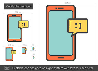 Image showing Mobile chatting line icon.