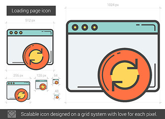 Image showing Loading page line icon.
