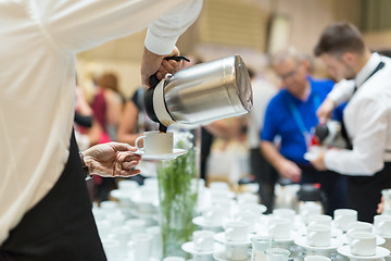 Image showing Coffee break at conference meeting.