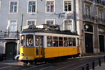 Image showing EUROPE PORTUGAL LISBON TRANSPORT FUNICULAR TRAIN