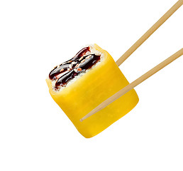Image showing sushi  roll isolated on white