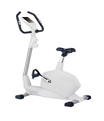 Image showing Stationary training bicycle isolated 