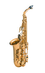 Image showing Tenor sax golden saxophone