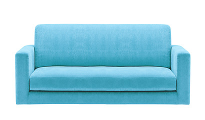 Image showing blue sofa isolated 