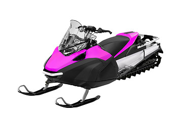 Image showing violet snowmobile isolated