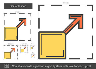 Image showing Scalable line icon.