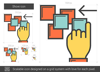 Image showing Shove line icon.