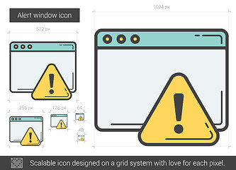 Image showing Alert window line icon.