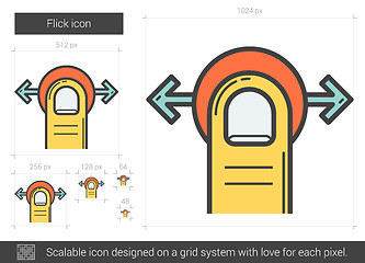 Image showing Flick line icon.