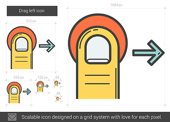 Image showing Drag right line icon.