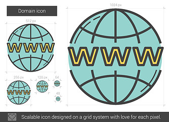 Image showing Domain line icon.