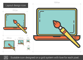 Image showing Layout design line icon.