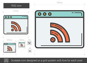 Image showing RSS line icon.