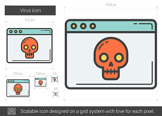 Image showing Virus line icon.