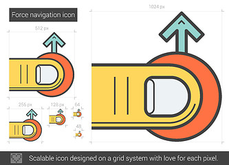 Image showing Force navigation line icon.