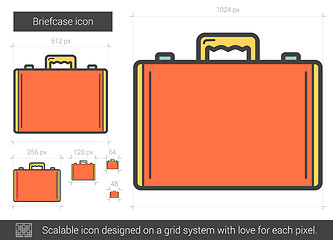 Image showing Briefcase line icon.