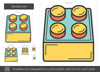 Image showing Module line icon.
