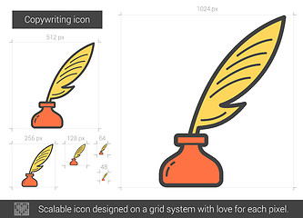 Image showing Copywriting line icon.