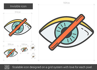 Image showing Invisible line icon.