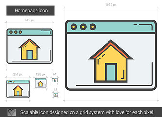 Image showing Homepage line icon.