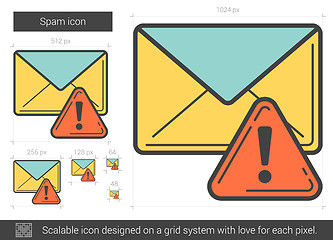 Image showing Spam line icon.