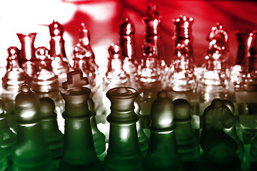 Image showing glass chess set 