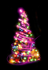 Image showing abstract christmas tree